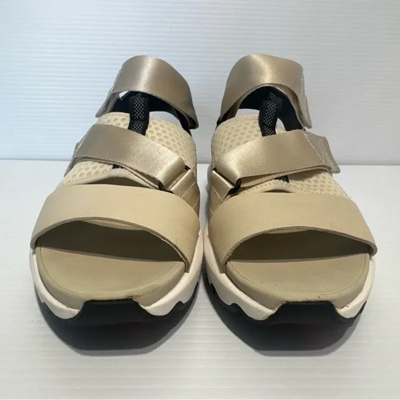 Sorel Kinetic Fawn Beige Strappy Platform Sandals Size 10 - Picture 6 of 14